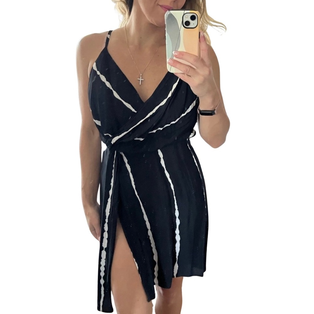 Lovestitch Black and White Dress with slit